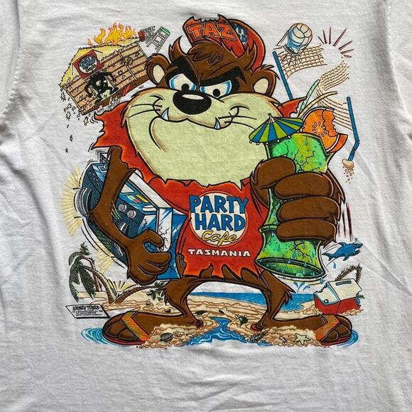 1989 VTG Looney Tunes “Party Hard Cafe” single stitch, Changes tag. READ DISC - Picture 2 of 7